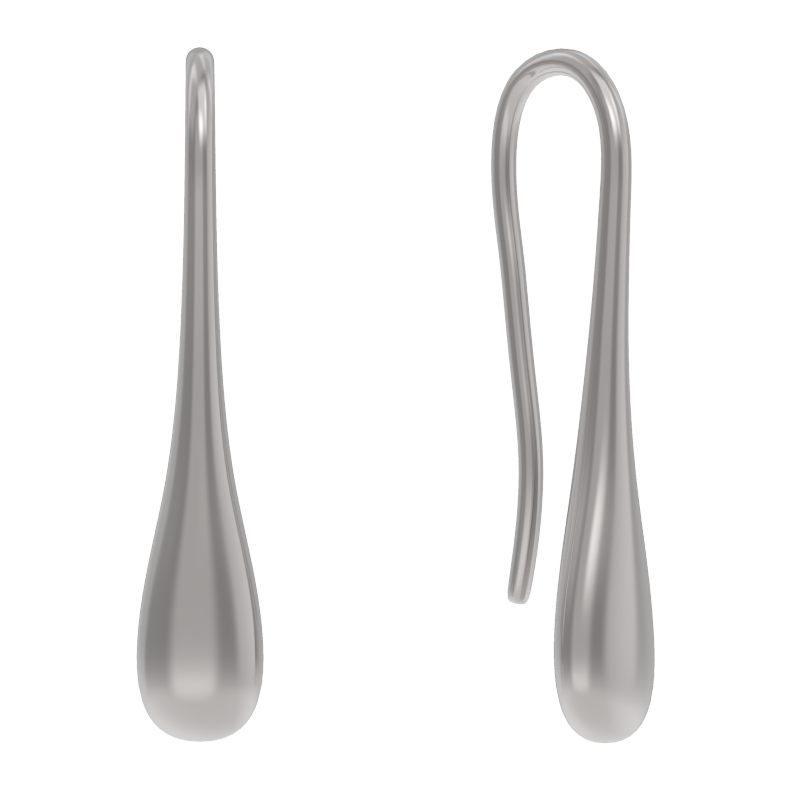 Серьги петля из серебра 925 пробы