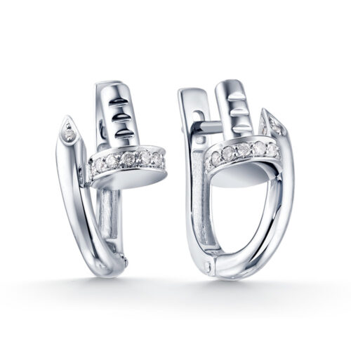 Серьги из золота 585 пробы с бриллиантом