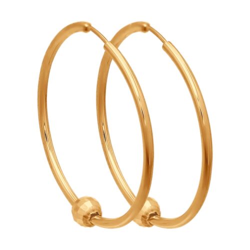 Серьги конго из золота 585 пробы