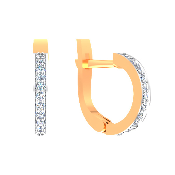 Серьги из золота 585 пробы с фианитом