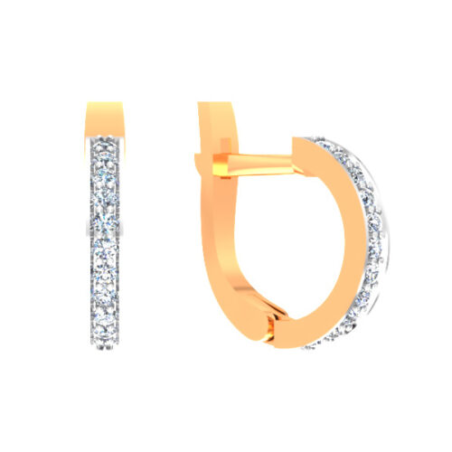 Серьги из золота 585 пробы с фианитом