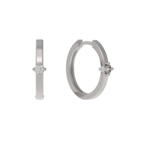 Серьги из серебра 925 пробы с фианитом