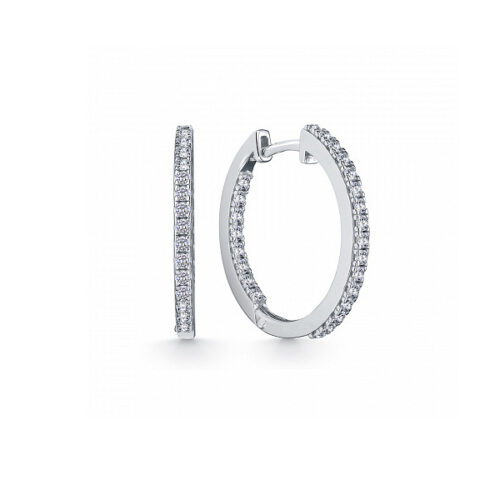 Серьги из серебра 925 пробы с фианитом