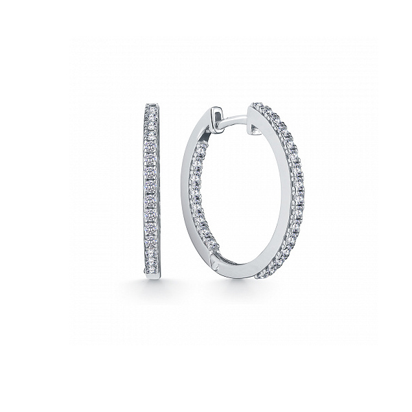 Серьги из серебра 925 пробы с фианитом