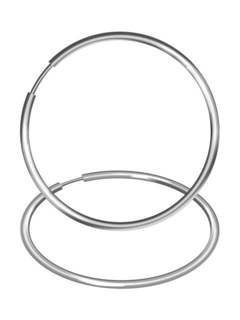 Серьги конго из серебра 925 пробы