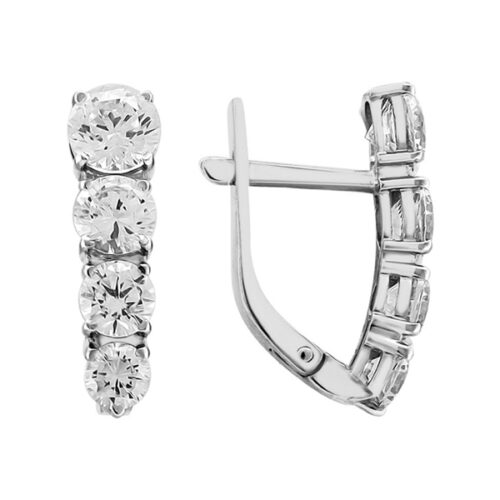 Серьги из золота 585 пробы с бриллиантом