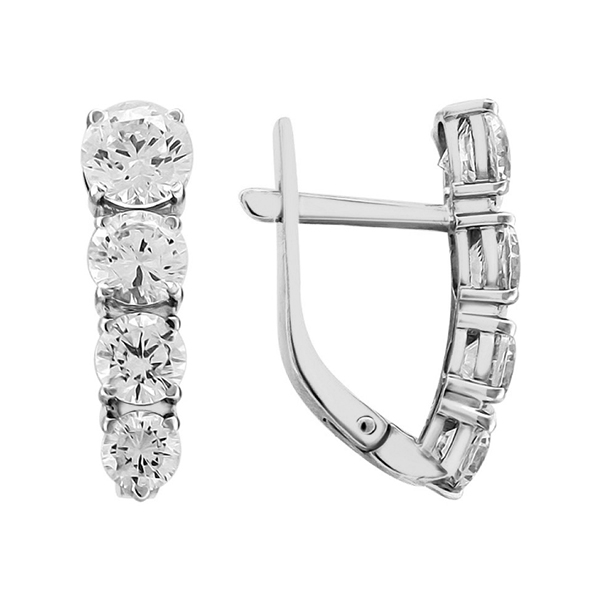 Серьги из золота 585 пробы с бриллиантом