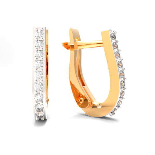 Серьги из золота 585 пробы с фианитом