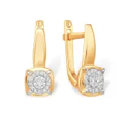 Серьги из золота 585 пробы с бриллиантом