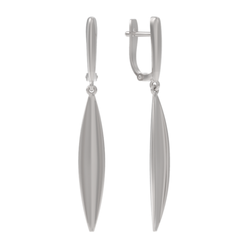 Серьги подвесные из серебра 925 пробы