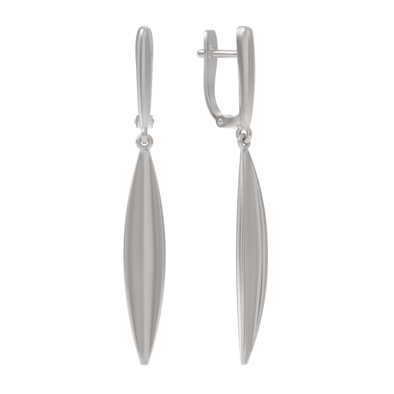 Серьги подвесные из серебра 925 пробы