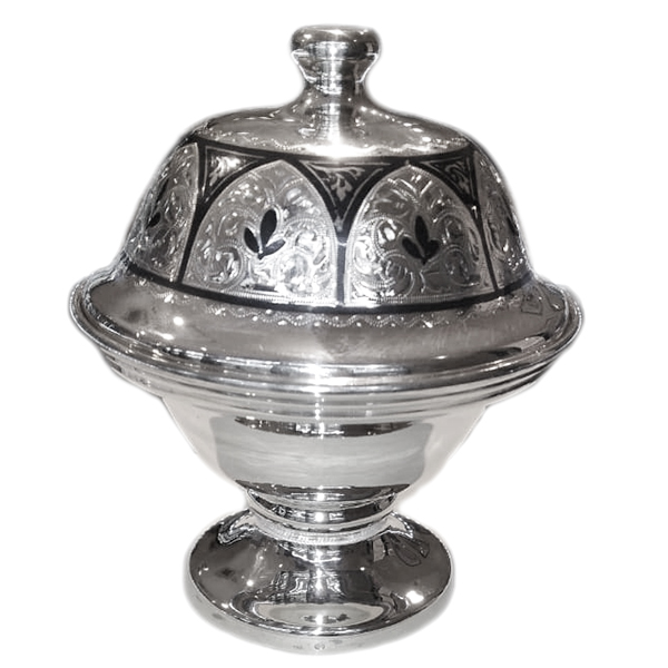 Икорница из серебра 875 пробы