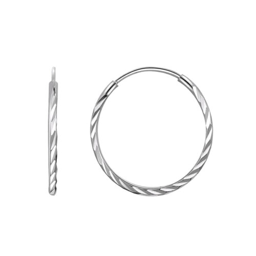 Серьги конго из серебра 925 пробы