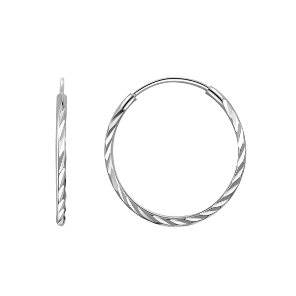 Серьги конго из серебра 925 пробы