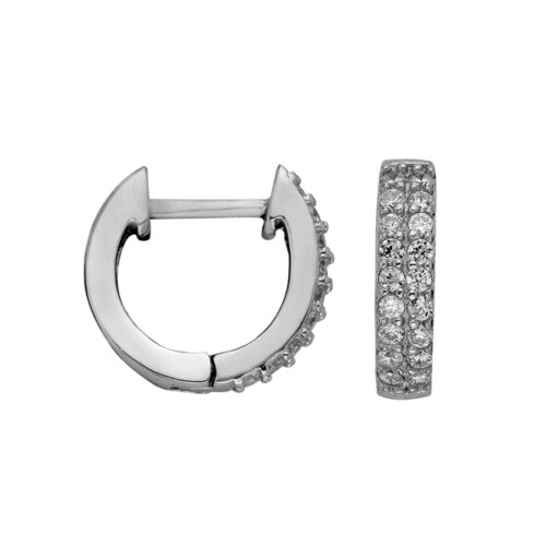 Серьги из серебра 925 пробы с фианитом