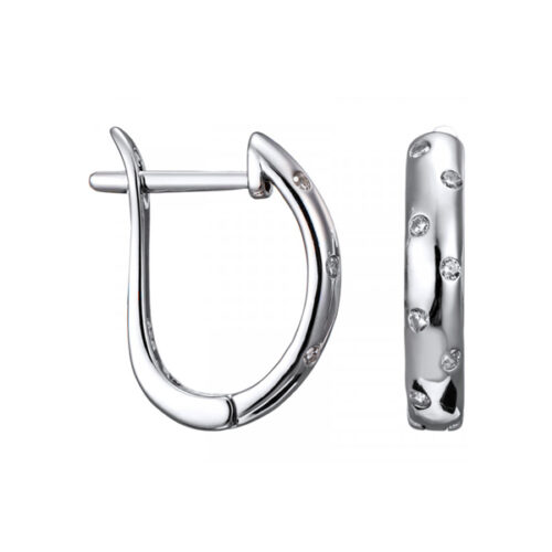 Серьги из серебра 925 пробы с фианитом