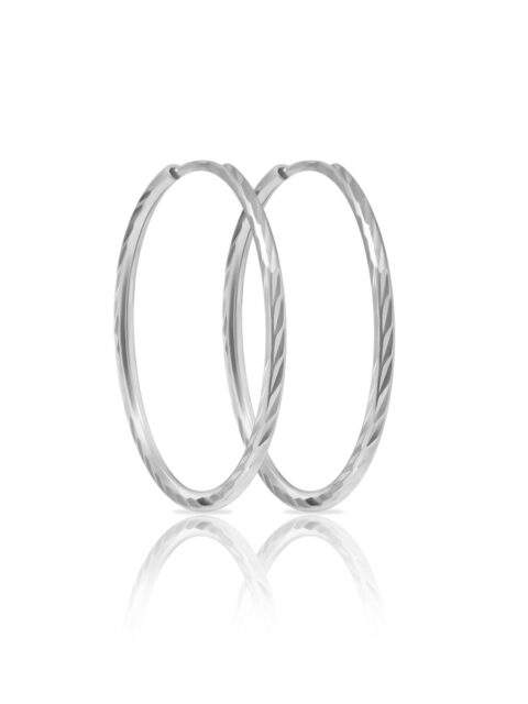 Серьги конго из серебра 925 пробы