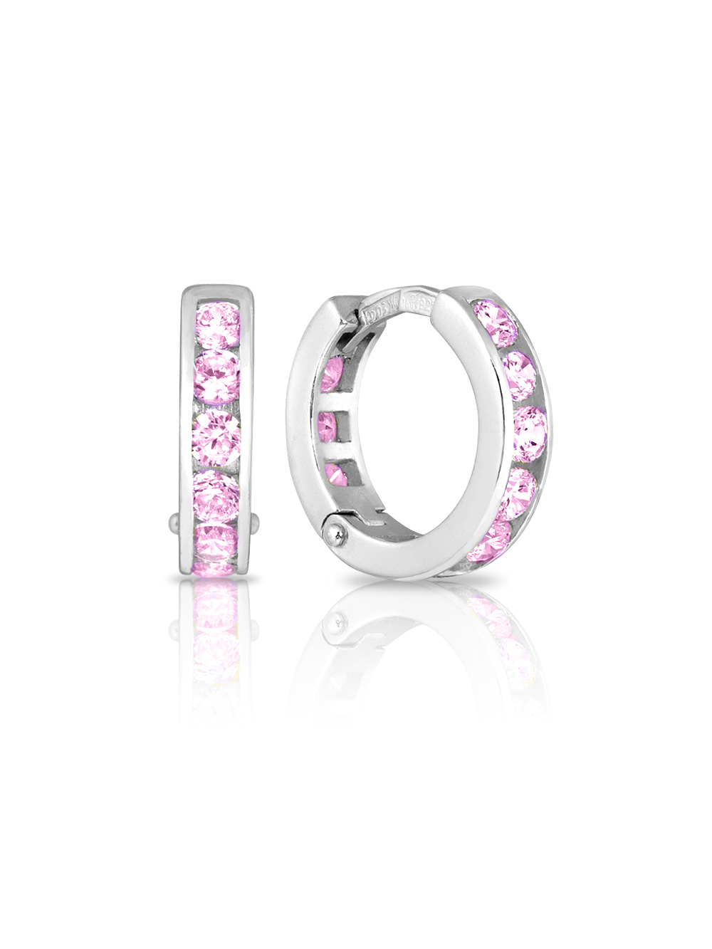 Серьги из серебра 925 пробы с фианитом