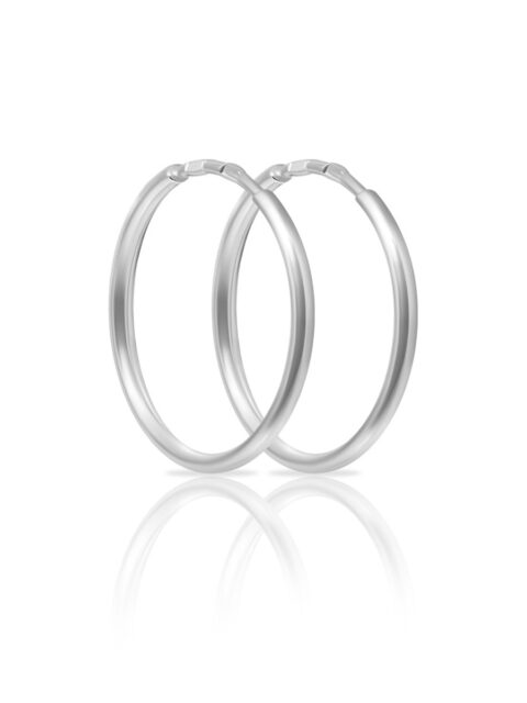 Серьги конго из серебра 925 пробы