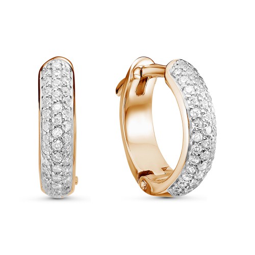Серьги из золота 585 пробы с фианитом