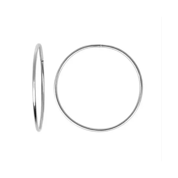 Серьги конго из серебра 925 пробы