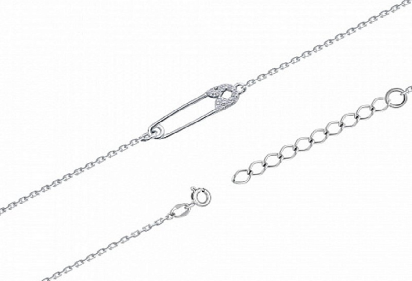 Браслет из серебра 925 пробы с фианитом