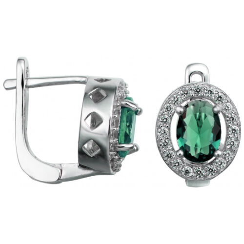 Серьги из серебра 925 пробы с кварцем