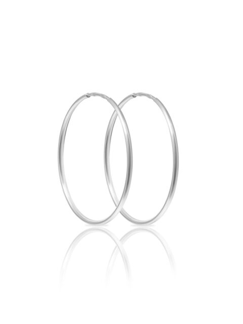 Серьги конго из серебра 925 пробы