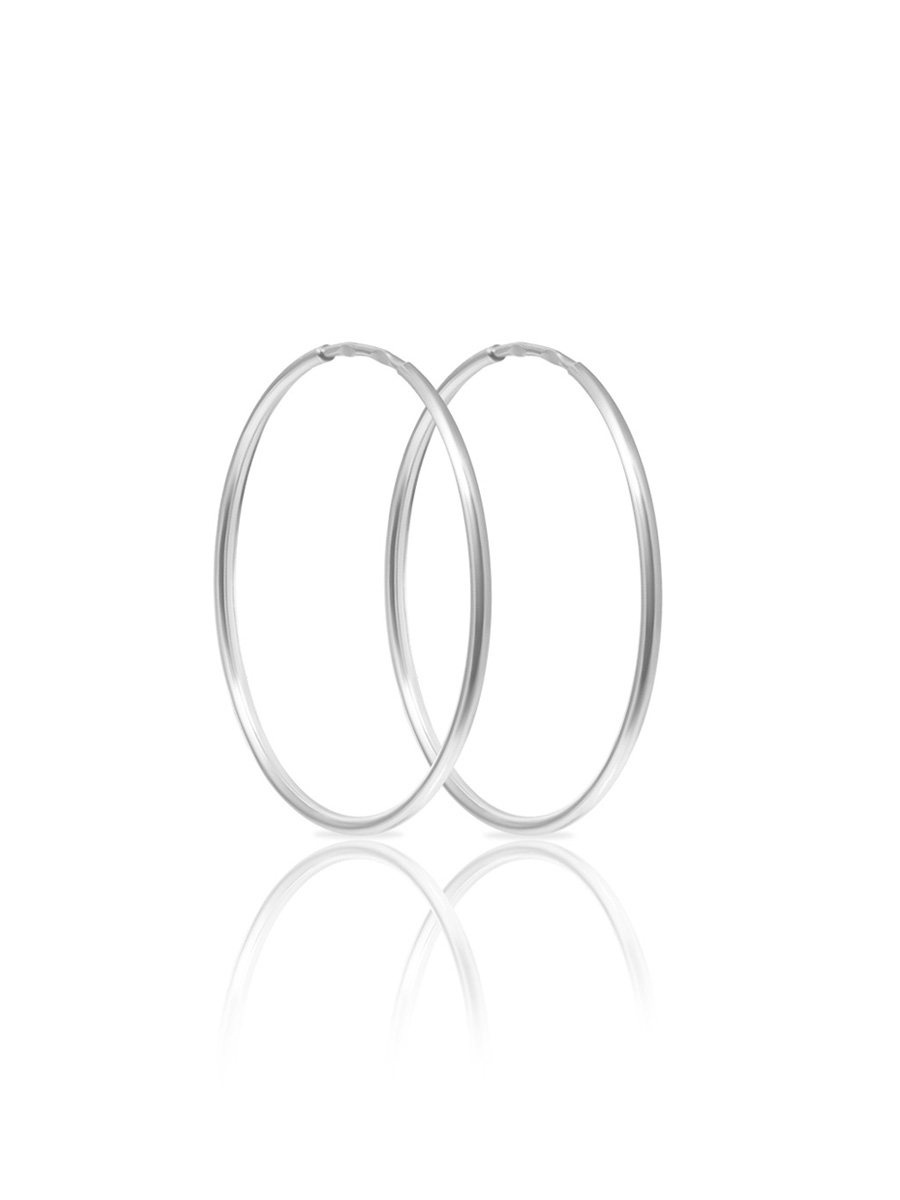 Серьги конго из серебра 925 пробы