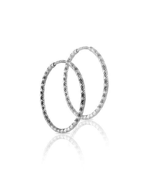 Серьги конго из серебра 925 пробы