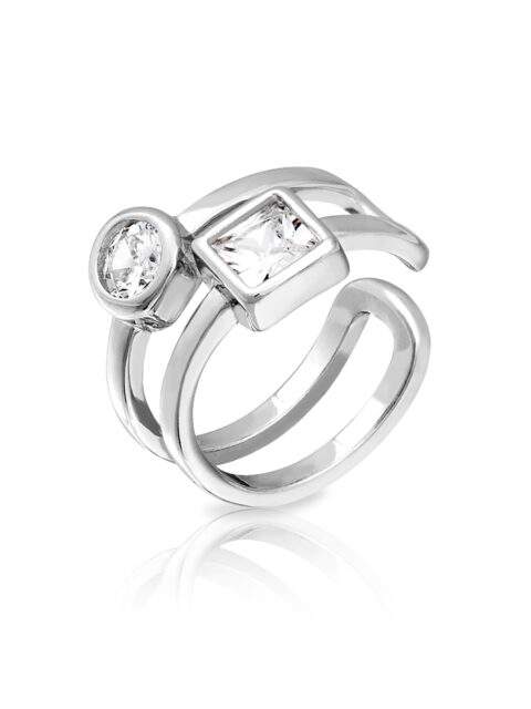 Серьги из серебра 925 пробы с фианитом