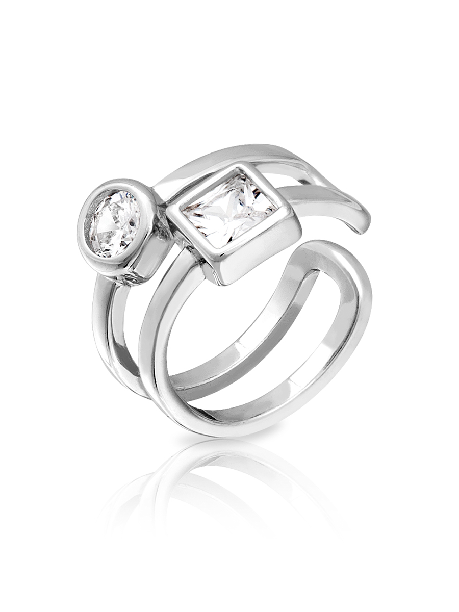 Серьги из серебра 925 пробы с фианитом