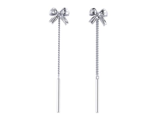 Серьги продевки из серебра 925 пробы