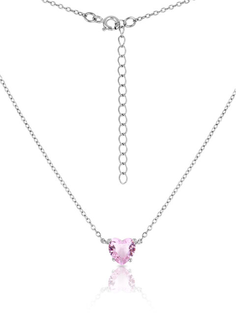 Колье из серебра 925 пробы с фианитом