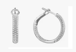 Серьги из серебра 925 пробы с фианитом