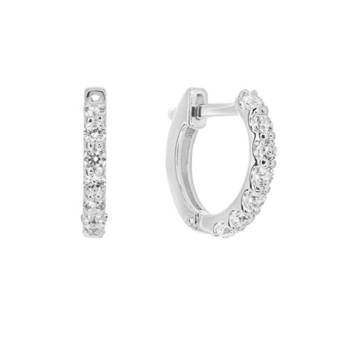 Серьги из серебра 925 пробы с фианитом