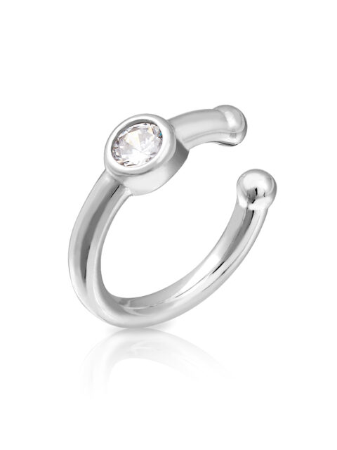 Серьги из серебра 925 пробы с фианитом