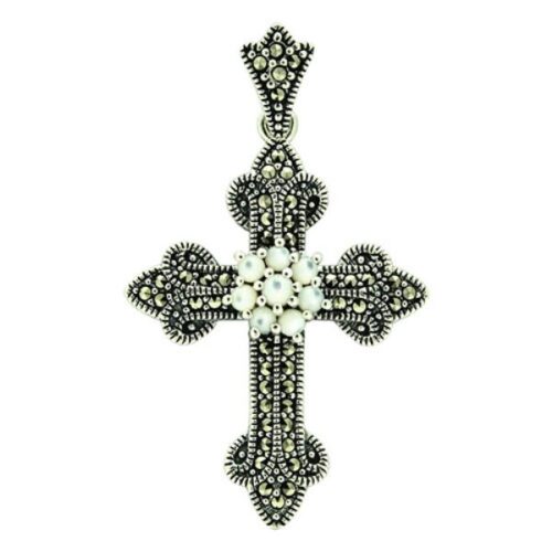 Подвеска из серебра 925 пробы с жемчугом