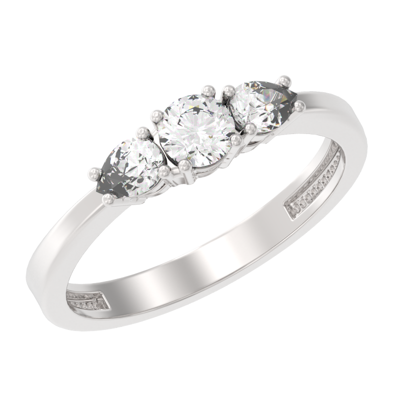 Кольцо из серебра 925 пробы с фианитом