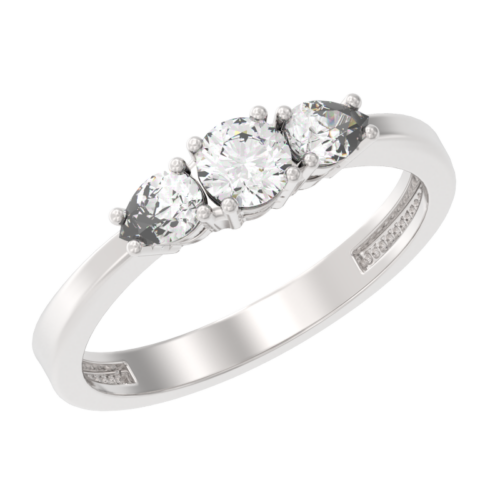 Кольцо из серебра 925 пробы с фианитом
