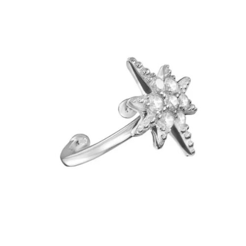Серьги из серебра 925 пробы с фианитом