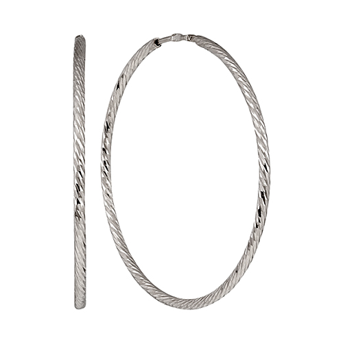 Серьги конго из серебра 925 пробы