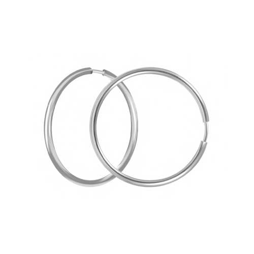 Серьги конго из серебра 925 пробы