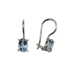 Серьги детские из серебра 925 пробы с топазом
