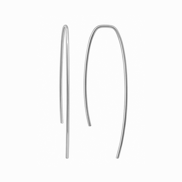 Серьги продевки из серебра 925 пробы