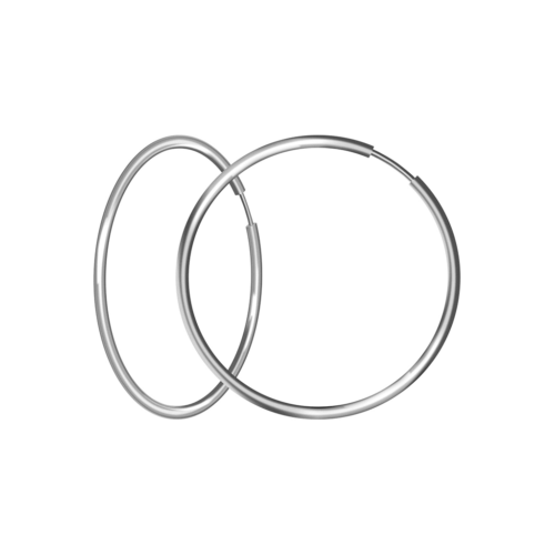 Серьги конго из серебра 925 пробы