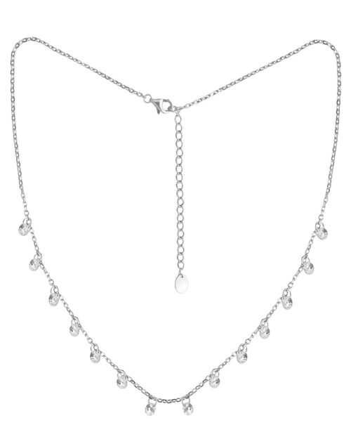 Колье из серебра 925 пробы с фианитом