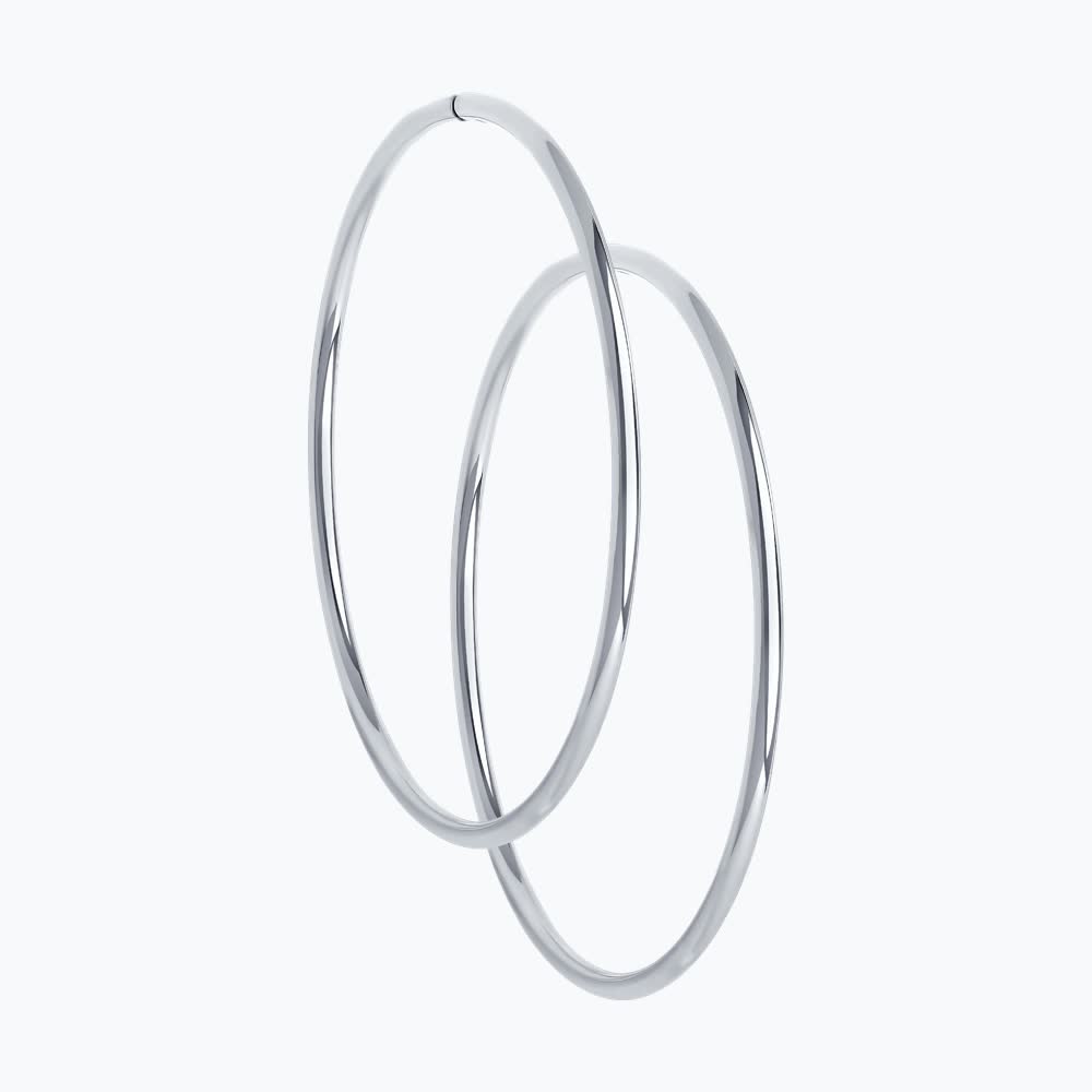 Серьги конго из серебра 925 пробы