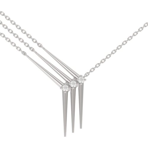 Колье из серебра 925 пробы с фианитом