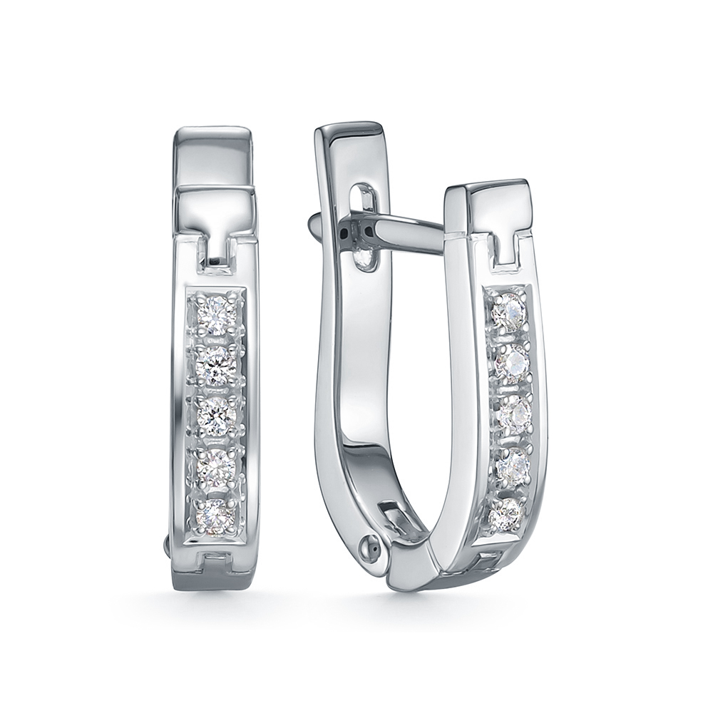 Серьги из золота 585 пробы с бриллиантом